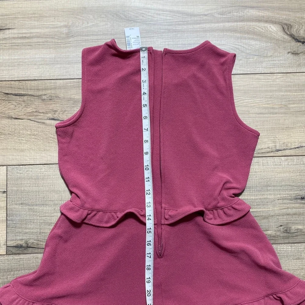The Children’s Place Girls Ruffle‎ Jacquard Tiered Dress Size 16 Malaga Rose - Picture 9 of 10